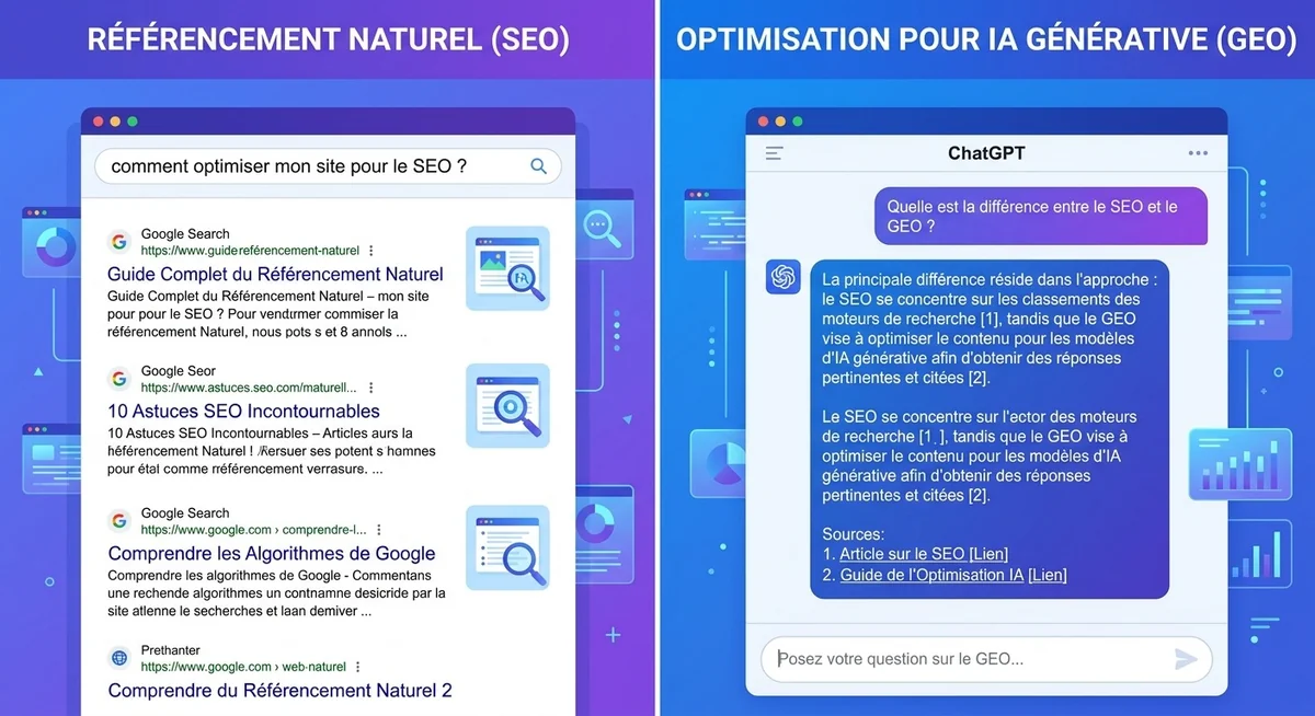 GEO vs SEO : différences, points communs et cohabitation